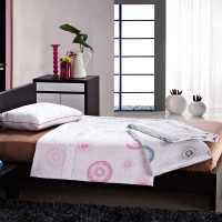 堂皇家纺/TEVEL 全棉平纹纤维空调被子 法式田园夏凉被芯(波乐传说兰)148×198