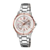 卡西欧SHEEN系列陶瓷表圈晶钻蓝宝石镜面女表SHE-4505SG-7ADR