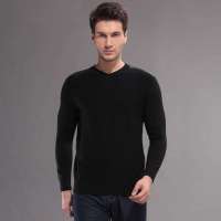 柒牌 男装舒适V领羊毛衫E99Y600488 (黑色/170)