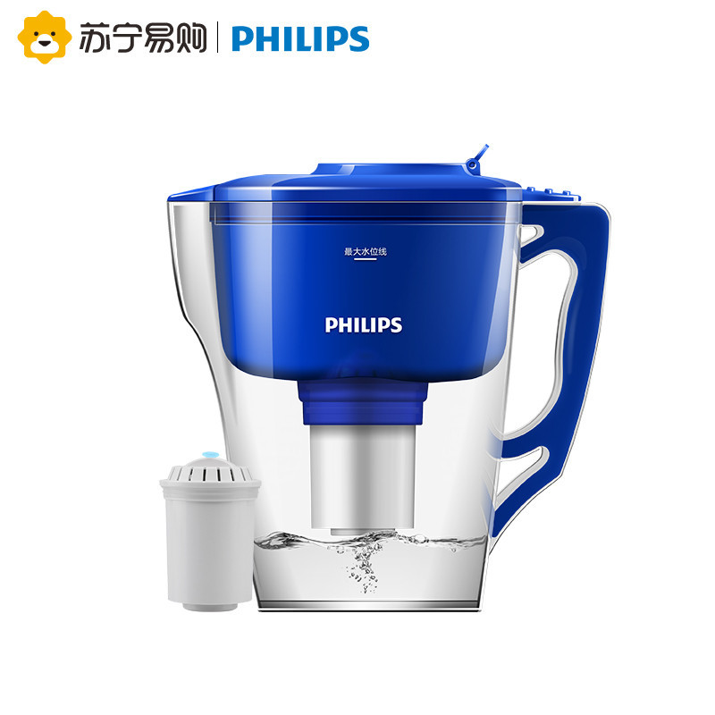飞利浦 Philips 净水器 净水壶 WP2801 自配一芯 蓝色4升