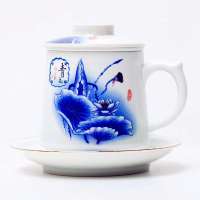 真如 和谐海纳百川陶瓷杯(工艺礼品,家居装饰商务办公礼品)