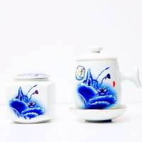 真如 和谐随心所欲养生茶杯茶叶罐组(工艺礼品,家居装饰商务办公礼品)