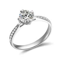 诺曼诺兰18K钻石戒指完美情缘K-L