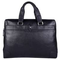 米莱恩 MILRY 头层牛皮男士大包 商务休闲时尚款 真皮公文包 牛皮电脑包 黑色手提包 GCP0004-1