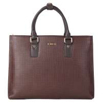 米莱恩 MILRY 头层牛皮男士大包 商务休闲时尚款 真皮公文包 牛皮电脑包 咖啡色手提包 GP0120-2