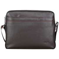 米莱恩 MILRY 头层牛皮男士背包 商务休闲时尚款 真皮斜跨包 牛皮咖啡色 GS0123-2