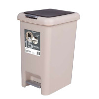 伊司达脚踏双盖垃圾桶15LES1027