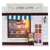 DIY手工小屋 蛋糕情缘 带灯 135-04 创意摆件 拼装玩具 男孩女孩礼物