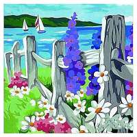 舞动色彩DIY数字油画25*25CM 晴滨