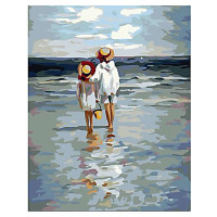 舞动色彩DIY数字油画30*40CM 看海