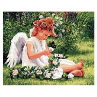 舞动色彩DIY数字油画40*50CM 天使童心