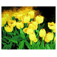 舞动色彩DIY数字油画40*50CM 黄色郁金香