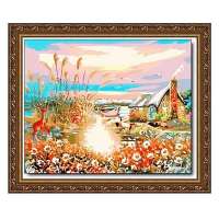 舞动色彩DIY数字油画40*50CM 夕阳风景