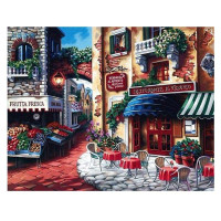 舞动色彩DIY数字油画40*50CM 小镇清晨