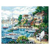 舞动色彩DIY数字油画40*50CM 阳光海岸