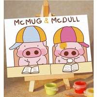 舞动色彩DIY数字油画10*15CM好好学习