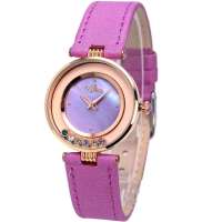 欧吉丽娜O.J.Lina时装水钻流光岁月皮带石英女表OJ7045RVV