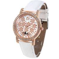 欧吉丽娜O.J.Lina时尚水中花水钻皮带石英女士手表OJ7051RSW