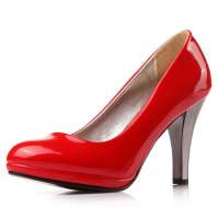 Caerphilly卡芙琳百搭防水台高跟女式鞋女鞋单鞋子CL901 红色36