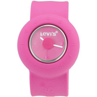 李维斯Levis环保硅胶潮品桃红色石英拍拍表LTG0606