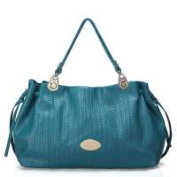 NUCELLE纽芝兰沙漠舞曲系列牛皮褶皱单肩包315 湖水蓝