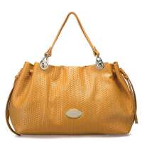 NUCELLE纽芝兰沙漠舞曲系列牛皮褶皱单肩包315 橙黄色