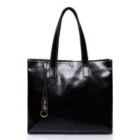 NUCELLE纽芝兰海洋之心系列牛皮单肩包 350魔镜黑