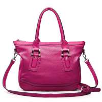 NUCELLE纽芝兰孤单舞者系列牛皮车缝线两用包 332玫瑰紫