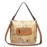 NUCELLE纽芝兰旅行家系列牛皮地图两用包 342典雅杏