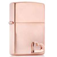 ZIPPO打火机  SC1941 爱心徽章 玫瑰金