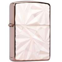 ZIPPO打火机  SC1990 盔甲加厚 双面深雕花 玫瑰金ZP20664-A