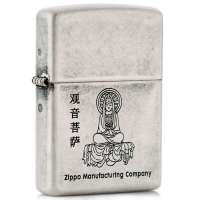ZIPPO打火机  SC0896 仿古银观音菩萨