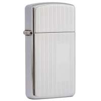 ZIPPO打火机  1615 镜面纤巧经典直纹 (镜面镀铬电脑刻)