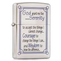 ZIPPO打火机  24355 平静的祈祷 (拉丝镀铬彩印)