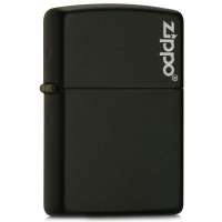 ZIPPO打火机  218ZL 黑色哑漆商标