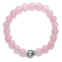 BOFIEER宝菲尔天然粉水晶时尚福祐鱼泰银手链-8mm(ES0051)