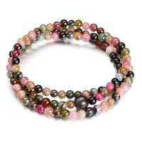 BOFIEER宝菲尔天然碧玺时尚百搭多层手链4MM 小家碧玉(ES0153)