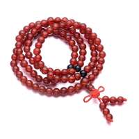 BOFIEER宝菲尔108颗佛珠手链系列—精美可爱红玛瑙+黑玛瑙手链(ES0011)
