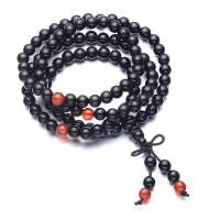 BOFIEER宝菲尔108颗佛珠手链系列—精美可爱黑玛瑙+红玛瑙手链(ES0012)