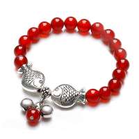 BOFIEER宝菲尔天然红玛瑙亲吻鱼时尚手链(ES0101)