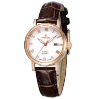 汉爱 传奇系列 全自动机械情侣对表女士手表 H5.7818L白面棕皮带