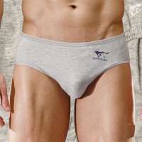 七匹狼男士棉氨小包筋片印三角裤(2条装)藏青/灰色/深咖啡随机发货(XL)03314