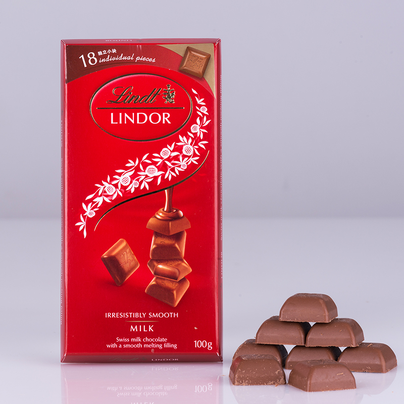 瑞士莲(Lindt) 软心-小块装牛奶巧克力 100g 18块立小块(瑞士)高清大图