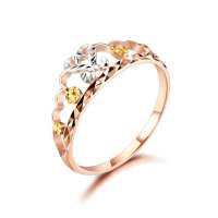 金马珠宝 18K金戒指 彩金戒指 女款戒指 皇冠 H0017T(可刻字)