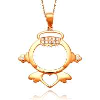 OL珠宝 18K玫瑰金钻石吊坠 快乐天使 DP69599