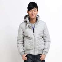唐狮 男连帽基本棉衣夹克11141106240820403(银灰S)