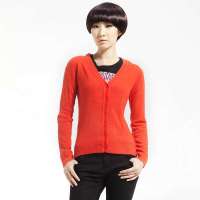 唐狮 女净色开衫11042104550241204(西瓜红M)