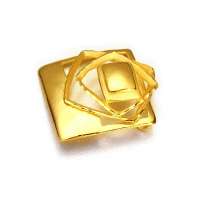 金叶珠宝 千足金吊坠轮回爱-芳心6.18g