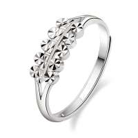 金马珠宝 千足钯金戒指 白金女戒 结婚戒指 梦幻 11E22PJ006(可刻字)