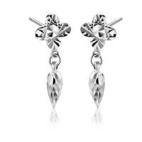 金马珠宝 PD999千足钯金耳钉 女款白金耳钉 天颜 PD999ED0029